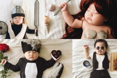 Bebeği Uyurken Cosplay Kostümlerini Giydirip Fotoğrafını Çekiyor!